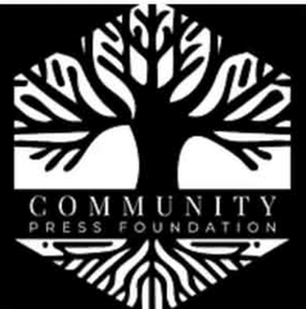 Community Press Foundation logo — a tree with roots inside a hexagon.